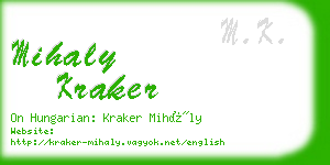 mihaly kraker business card